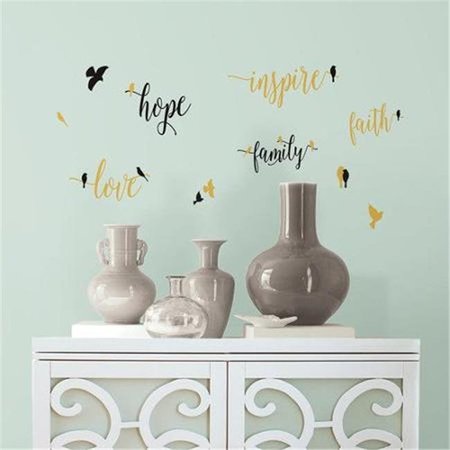 COMFORTCORRECT Inspirational Words with Birds Peel & Stick Wall Decals CO494670